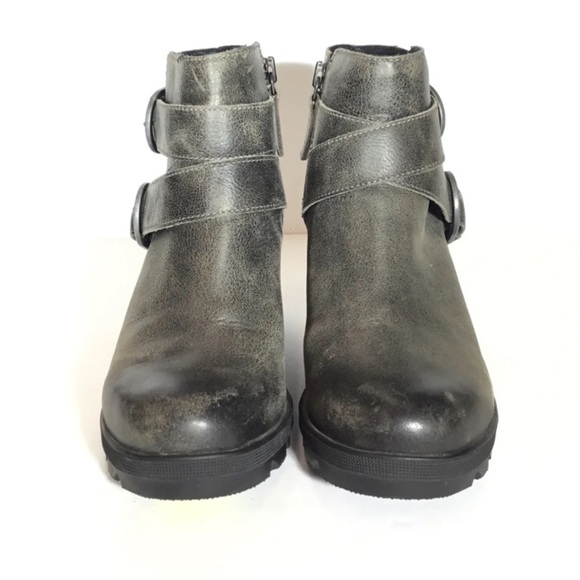 Sorel Joan Of Arctic Wedge II Buckle Women's Boots Sz 6.5 Graphite - Picture 4 of 4